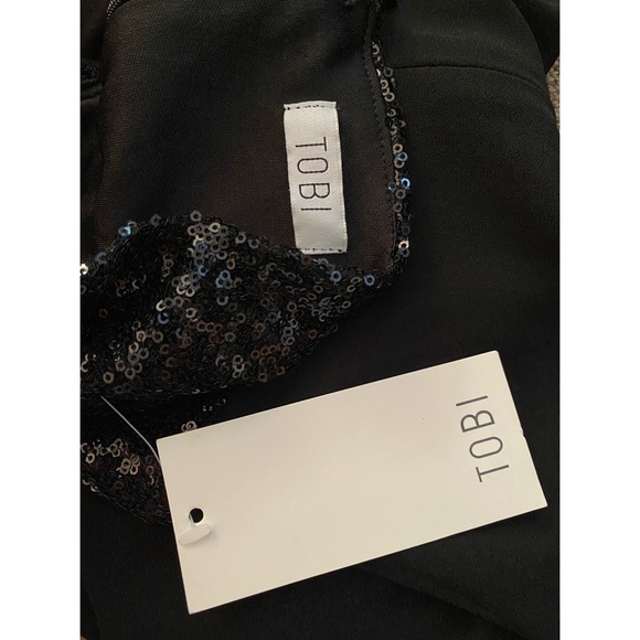 NEW TOBI BLACK SEQUIN DRESS - Picture 6 of 6